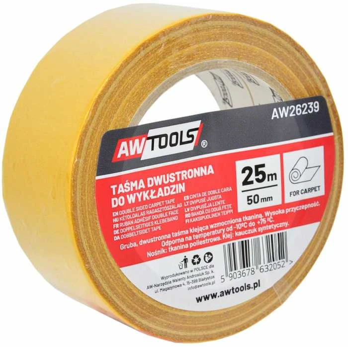 AW-Tools AWTOOLS DVIPUSĖ JUOSTA KILIMINEI DANGAI 50*25m