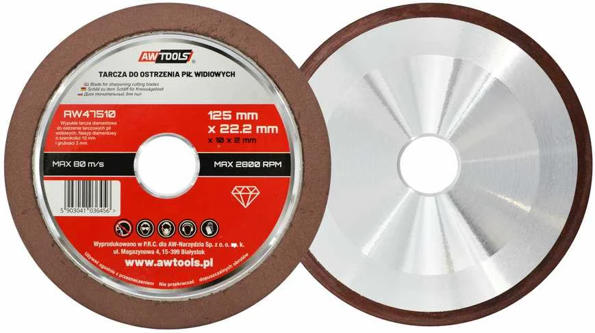 AW-Tools AWTOOLS DISKAS VIDIA PJŪKLŲ GALANDIMUI 125 mm