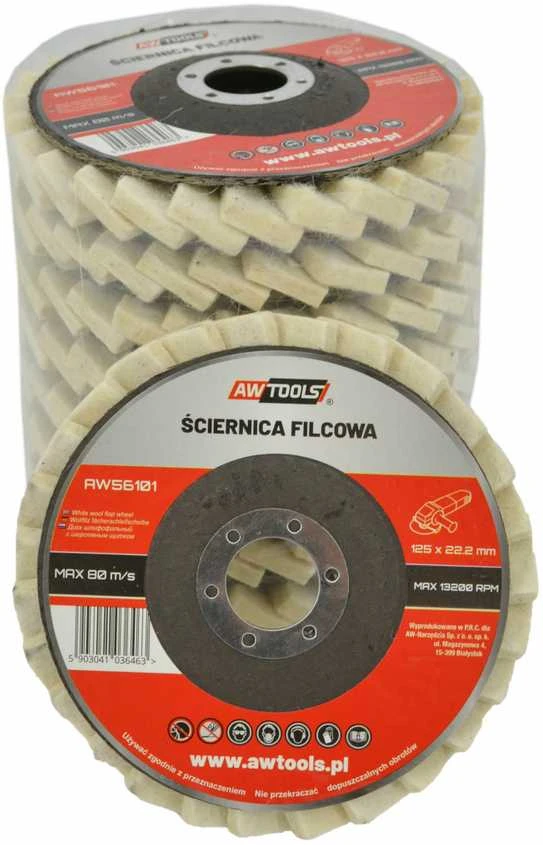 AW-Tools AWTOOLS VELTINIO ŠLIFIMO RATAS 125mm