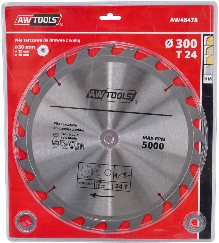 AW-Tools AWTOOLS WIDI diskinis pjūklas 230x30/22/16x24z