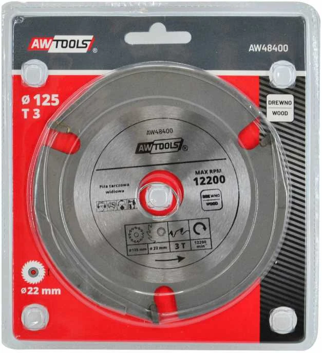 AW-Tools AWTOOLS DISKINIS PJŪKLAS WIDIOWA TCT 125x22x3z