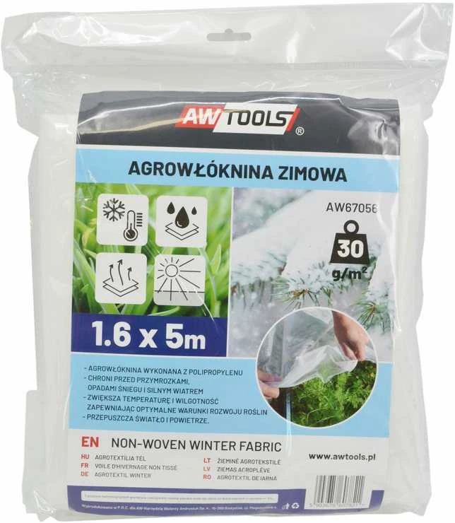 AW-Tools AWTOOLS ŽIEMINĖ AGROPLĖVELĖ 30g 1,1*10m BALTA