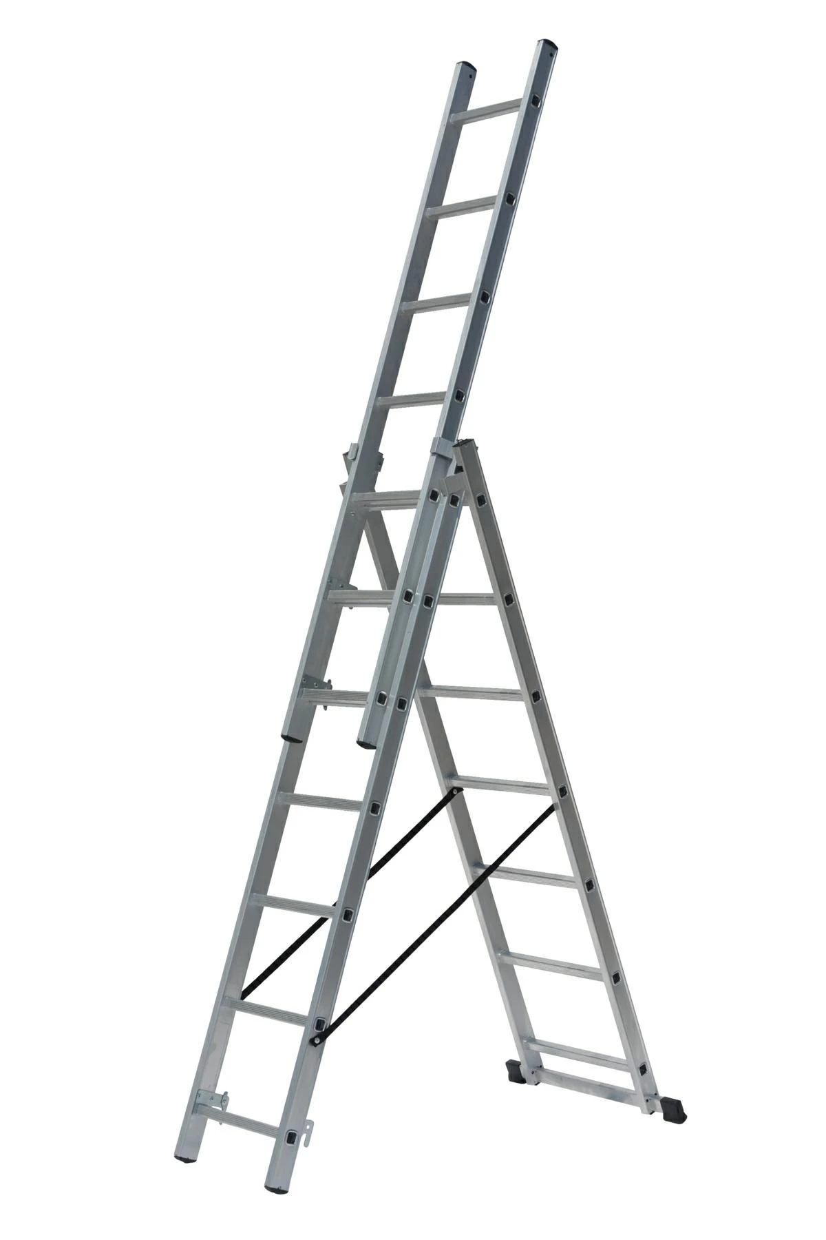 AW-Tools AWTOOLS kopėčios aliumininės 3x7 STOPNI 150KG ADAPATACJA NA SCHODY