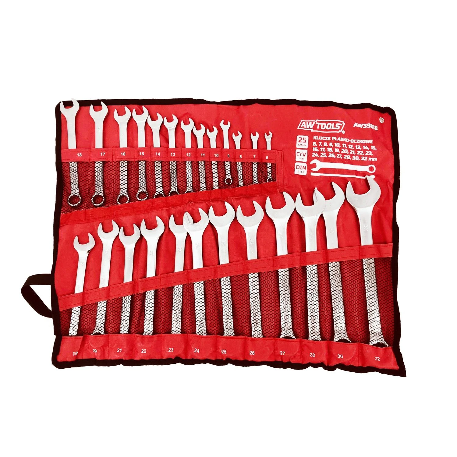 AW-Tools Kombinuotas raktas AWTools AW39818; 6-32 mm; 25 vnt.