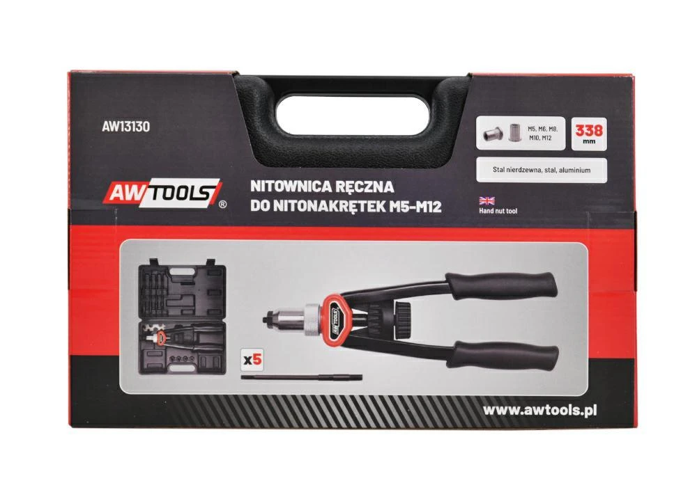 AW-Tools Rankinis kniediklis AWTools AW13130; M5-M12 mm; 338 mm