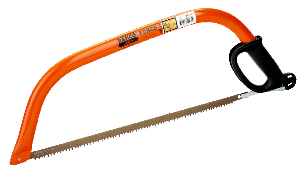 Bahco Profesionalus rėminis pjūklas ERGO FORCE 24" 607 mm. Geležtės įtempimas iki 120 kg. mm. Integruota rankena. Komplektuojamas su sausos medienos geležte.