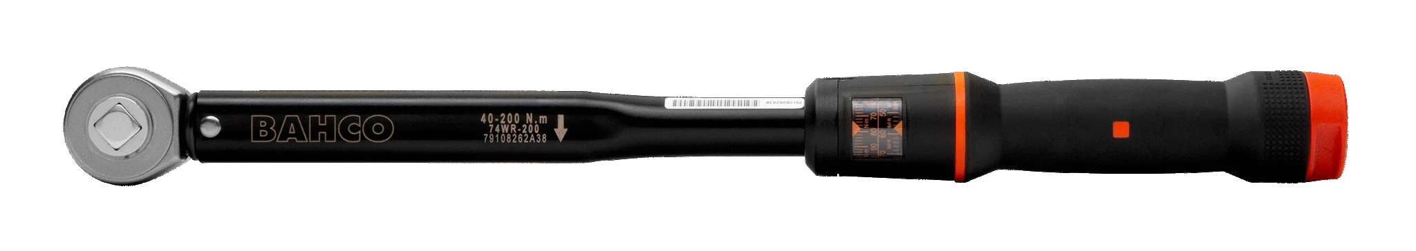 Bahco Mechaninis dinamometrinis raktas 40-200Nm ±3% (CW & CCW) 1/2" 470mm, langelio tipo skalė