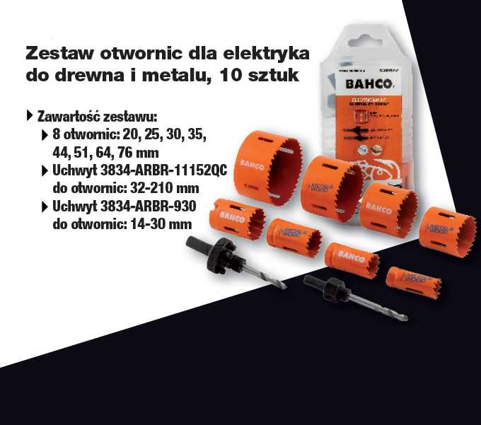 BAHCO HOLE 3834 RINKINYS 10 vnt
