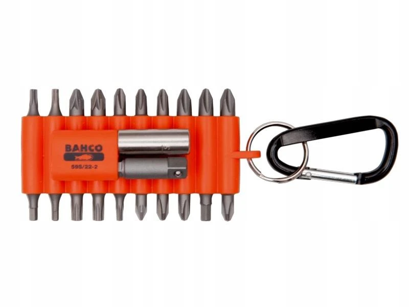 Antgalių rinkinys PH+PZ+TORX+SL+2 laikikliai, 22vnt. su karabinu lanksčiojo plastiko dėkle, Bahco