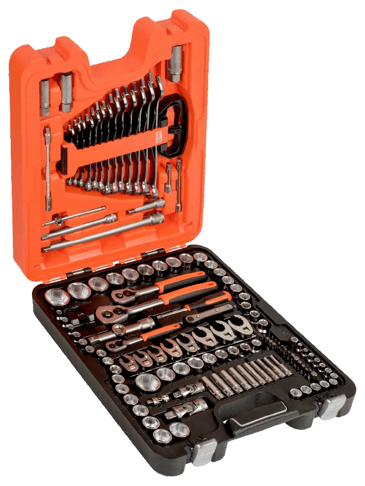 1/4, 3/8" ir 1/2" GALVUČIŲ IR RAKTŲ RINKINYS, 138 VNT. BAHCO
