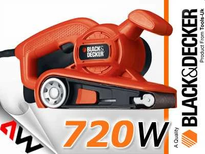 Black & Decker Juodas + DECKER DIRŽINIS ŠLIUOTUVAS 720 W 75 x 457 mm KA86