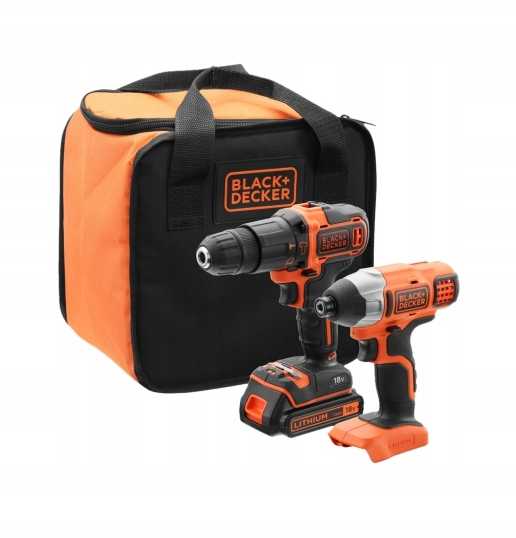 Black & Decker Rinkinys narzędzi Juodas & Decker BCK21S1S-QW