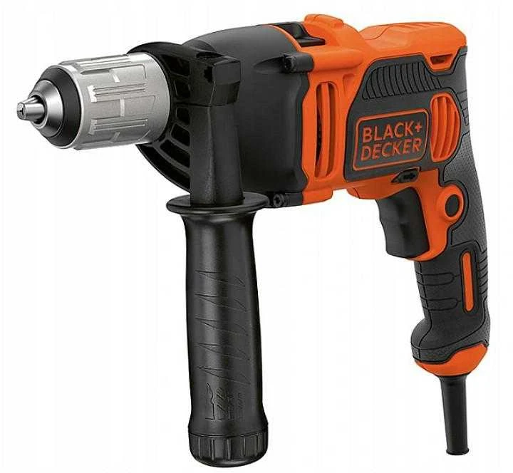 Juodas+DECKER smūginis gręžtuvas 850W BEH850K-QS KUFER
