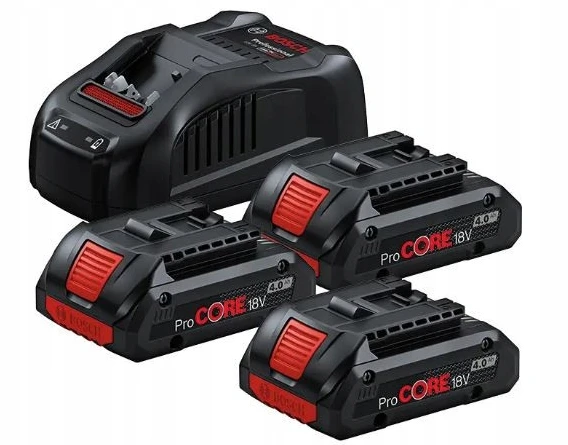 Grąžtas Akumuliatorių ir įkroviklio komplektas BOSCH GBA ProCORE 18V 3x4,0Ah
