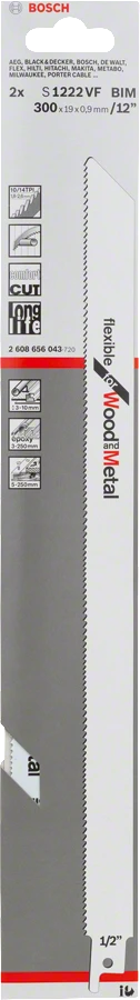 Bosch 2 pjūklo geležtės S 1222 VF