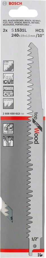Bosch 2 pjūklo geležtės S 1531 L