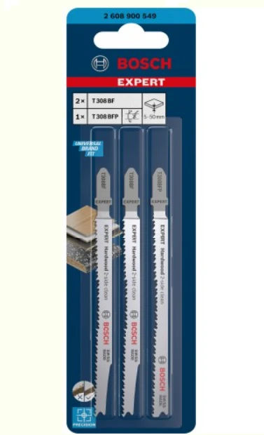 Bosch 3 siaurapj.pjūkleliai 2x T308BF, 1x T308BFP