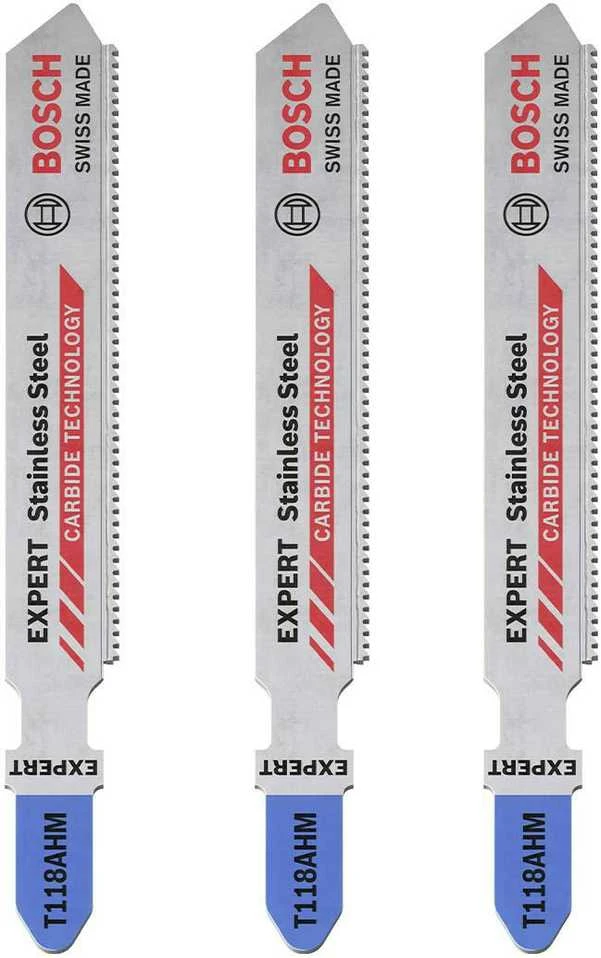 Bosch 3 siaurapj.pjūkleliai T118AHM Stainless Steel