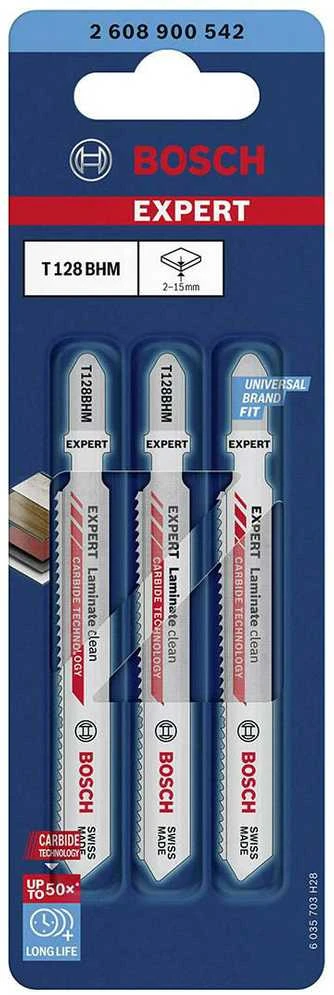 Bosch 3 siaurapj.pjūkleliai T128BHM Laminate clean
