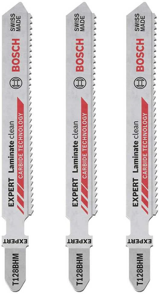 Bosch 3 siaurapj.pjūkleliai T128BHM Laminate clean