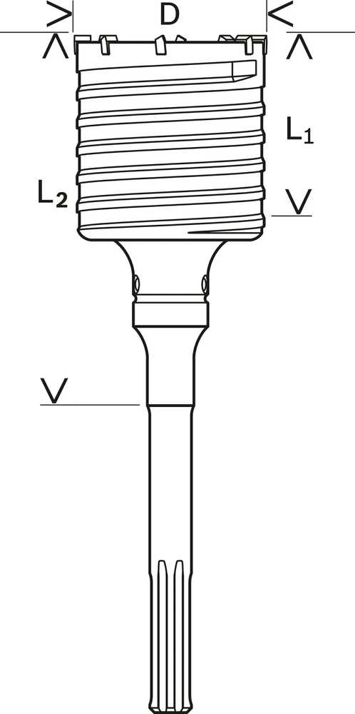 Bosch SDS max gręžimo karūna 68,0x550,0 mm