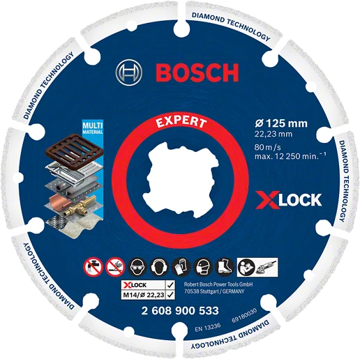 Bosch X-LOCK deimantas metalui 125mm