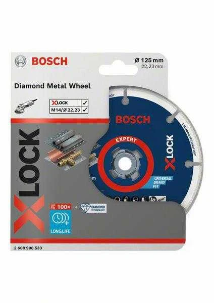 Bosch X-LOCK deimantas metalui 125mm