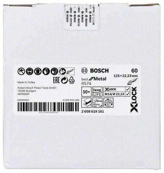 Bosch X-LOCK šlifavimo diskai Best Metal, D 125; K 60