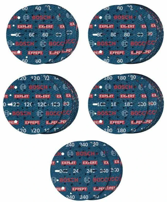 BOSCH ŠLIFAVIMO TINKLELIS 150mm MIX 55vnt.