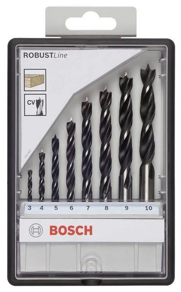 Grąžtas Bosch 8 gražtu kompl.medžiui Robust Line 3/-/10mm