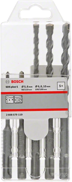BOSCH GRĄŽTAS SDS PLUS-1 RINKINYS 5/6/6/8/10