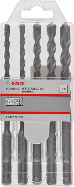 Grąžtas BOSCH grąžtai SDS PLUS-1 KPL. 5/6/7/8/10