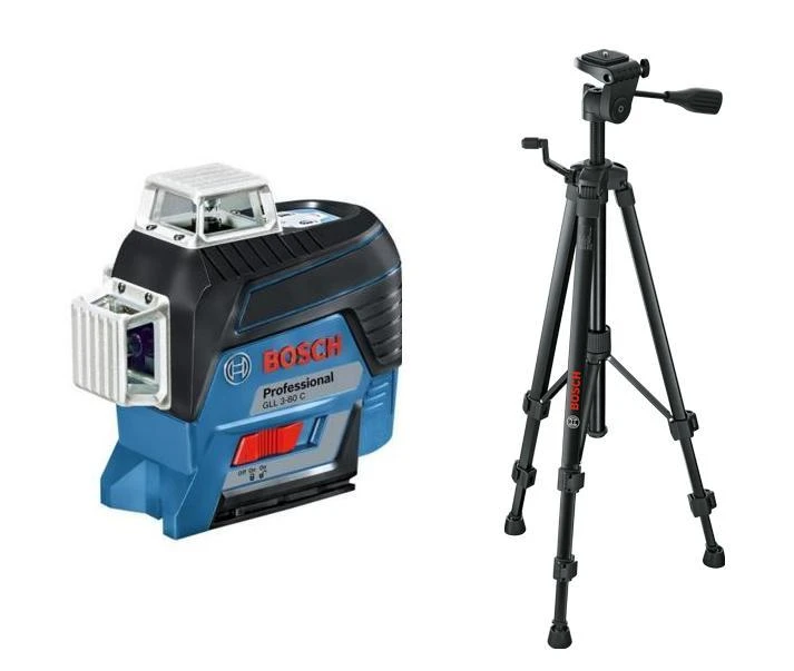 Bosch Linijinis lazerinis nivelyras GLL 3-80 C (4x1.5V AA, BT 150, Carton)