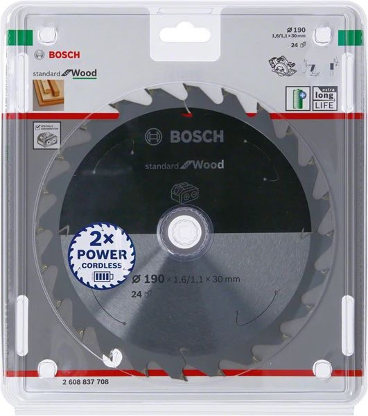 Bosch Standard for Wood 190x30x1,6/1,1x24T