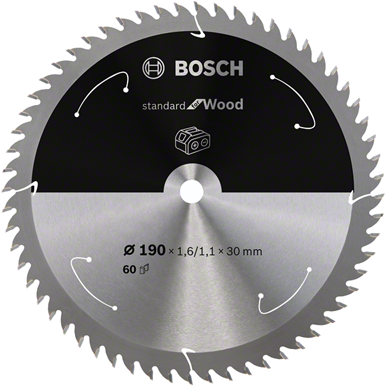 Pjovimo diskas Bosch Standard for Wood 2608837711; 190x30 mm; Z60
