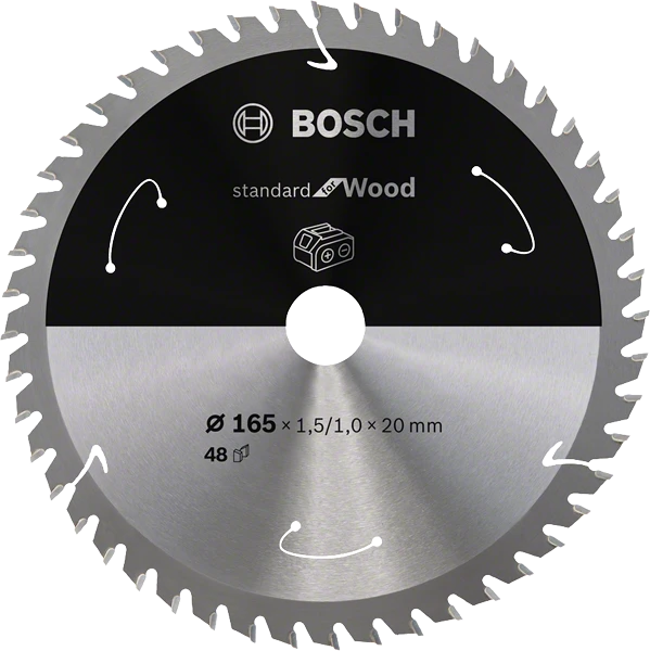 Bosch Standartinis medžiui 165x20x1,5/1,0x48T