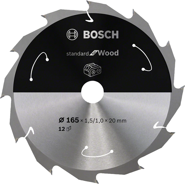 Bosch Standartinis medžiui 165x20/16x1,5/1,0x12T