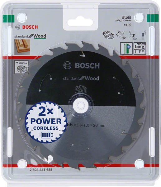 „Bosch Standard for Wood“ 165x20x1,5/1,0x24T