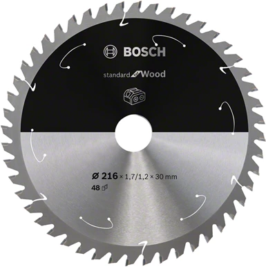 Pjovimo diskas medienai Bosch Standard for Wood 2608837723; 216 mm