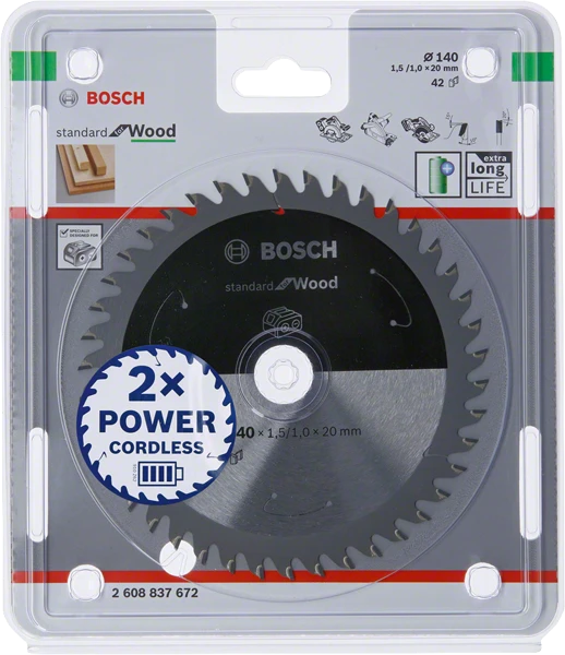 „Bosch Standard for Wood“ 140x20x1,5/1,0x42T