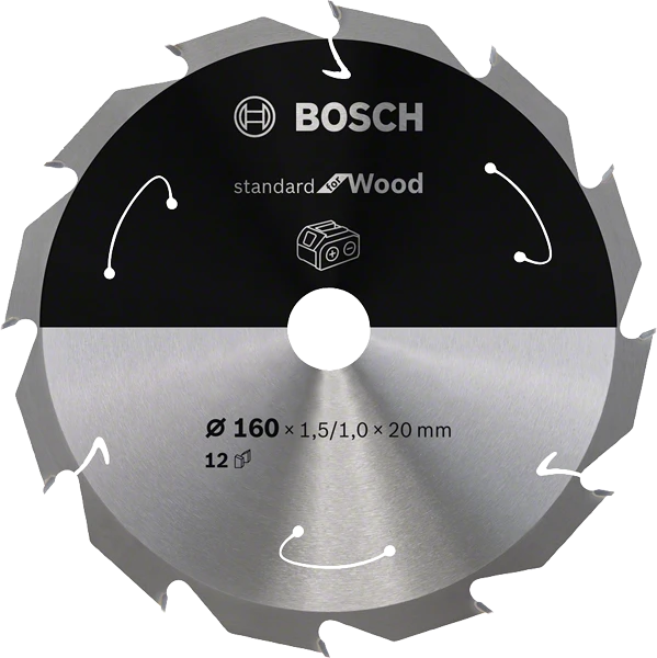 „Bosch Standard for Wood“ 160x20/15,875x1,5 / 1,0x12T