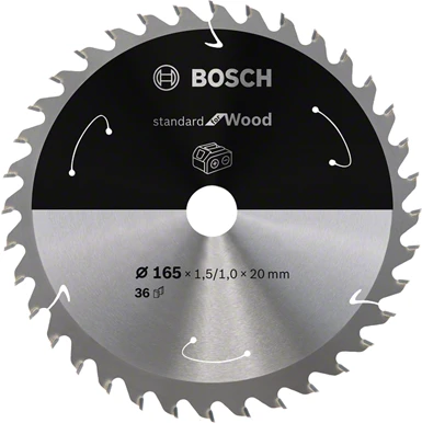 Bosch Standartinis medžiui 165x20/16x1,5/1,0x36T