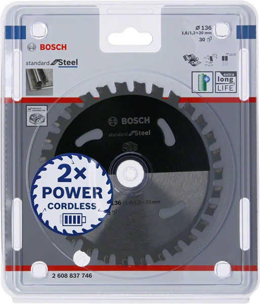 „Bosch PRO for Steel“ akumuliatorinis 136x20x1.6/1.2x30T