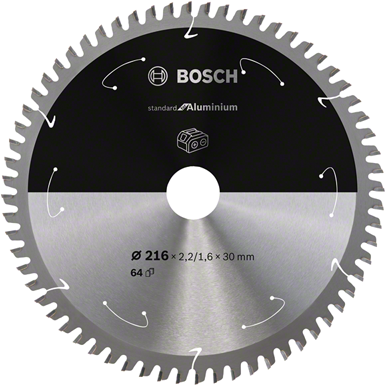 Pjovimo diskas Bosch Standard for Aliuminio 2608837776; 216x30 mm; Z64
