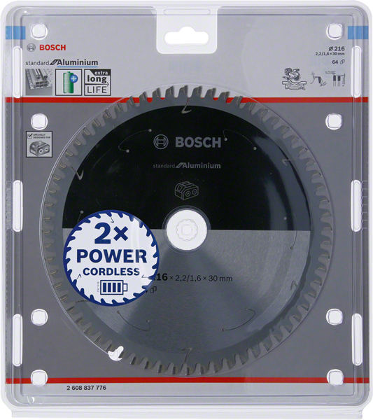 Pjovimo diskas Bosch Standard for Aliuminio 2608837776; 216x30 mm; Z64