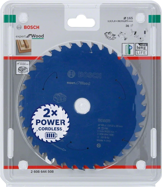 Bosch Expert for Wood 165x20x1,5/1x36T