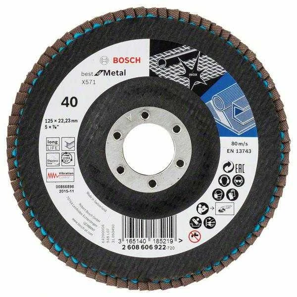 Bosch Šlifavimo svirtis, metalinis stalviršis X571 D=125 mm, K 40,1 vnt.