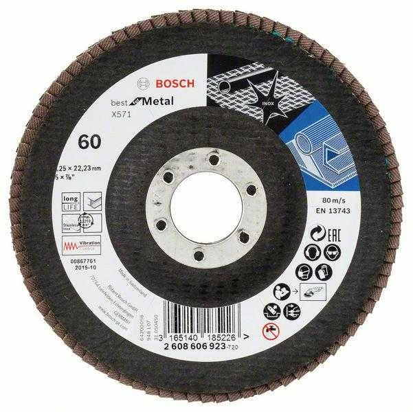 Bosch Šlifavimo svirtis, metalinis stalviršis X571 D=125 mm, K 60, 1 vnt.