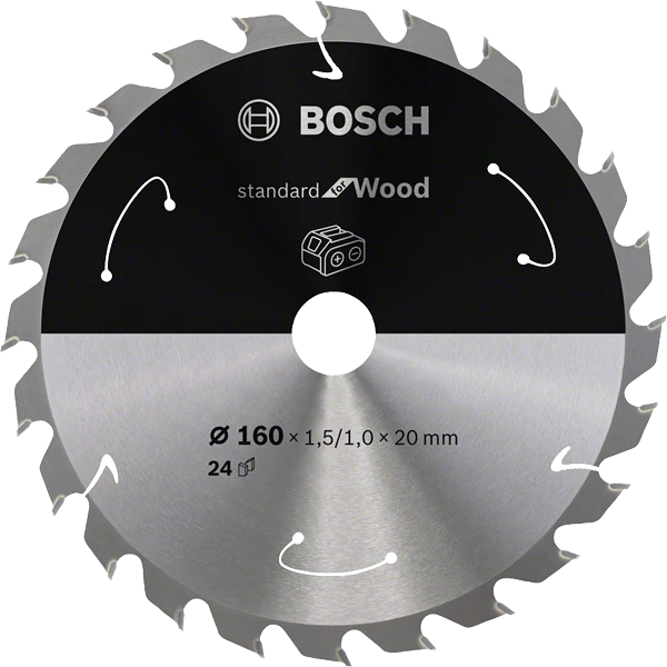 Bosch standartinis medis 160x20/15.875x1.5/1.0x24T