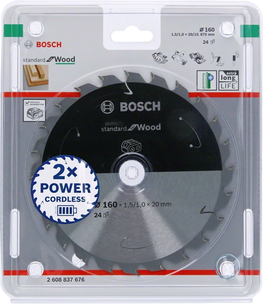 Bosch standartinis medis 160x20/15.875x1.5/1.0x24T